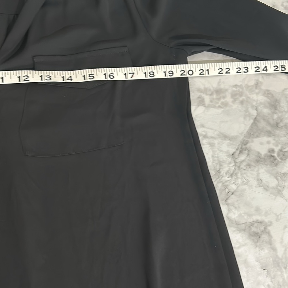 ANN TAYLOR WOMEN LONG SLEVEE PULLOVER BLOUSE OVERSIZED BLACK SZ - Picture 11 of 11